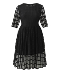 black grid dress from Simply Be